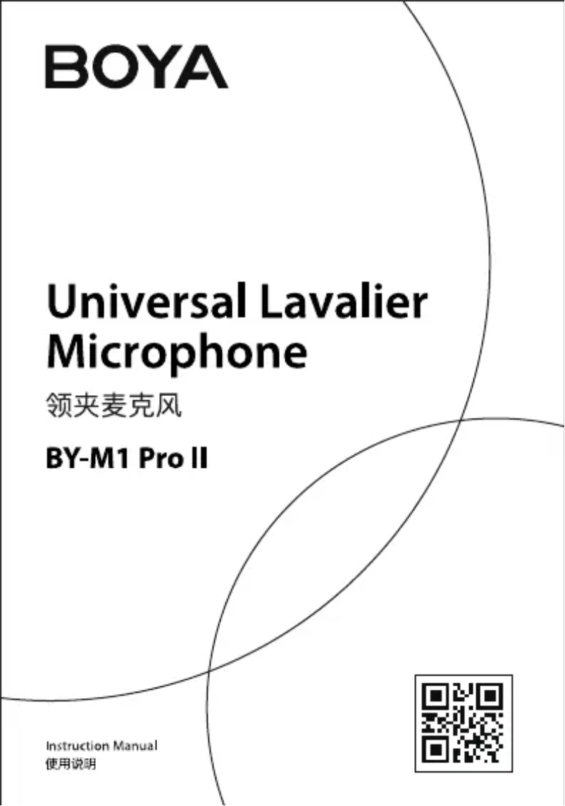 Image de la première page du manuel de l'appareil BY-M1 Pro II