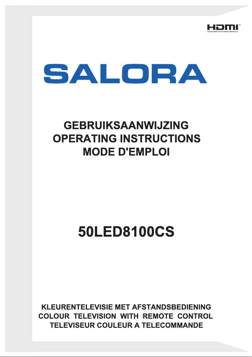 Page 1 de la notice Manuel utilisateur Salora 50LED8100CS