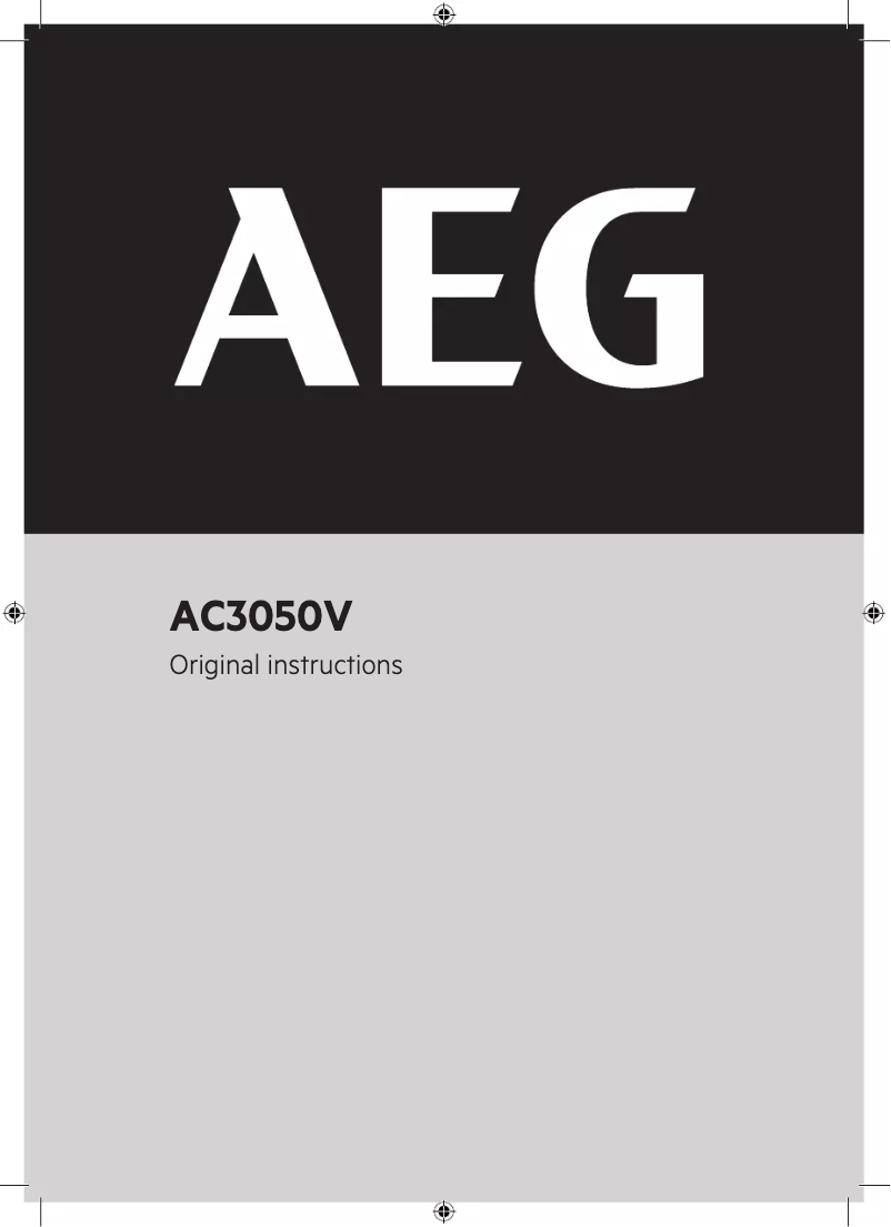 Page n°1 - Manuel utilisateur AEG AC3050V