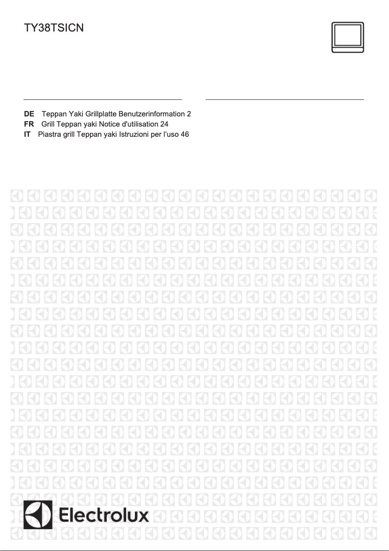 Page n°1 - Manuel utilisateur Electrolux TY38TSICN