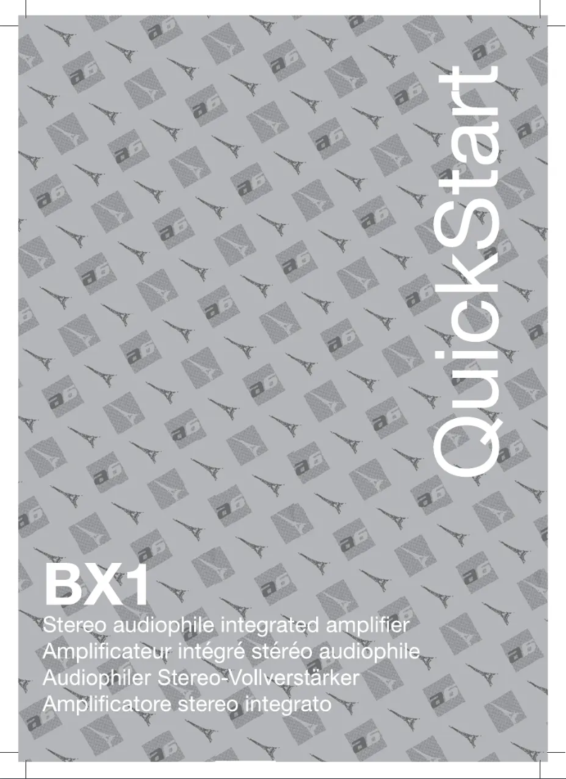 Page n°1 - Manuel utilisateur Advance BX-1