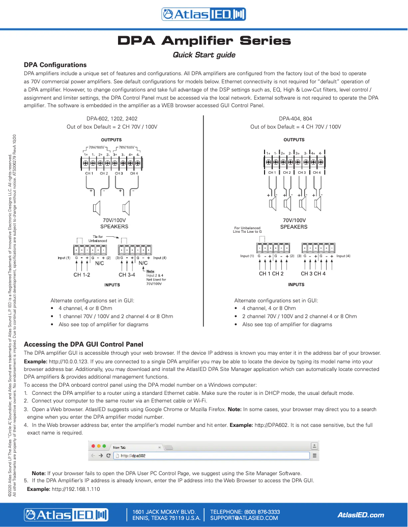 First page image of the manual for DPA1202