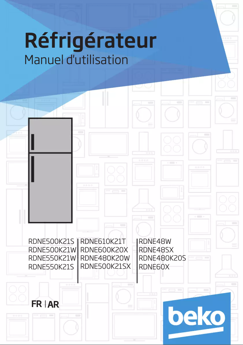 Page 1 de la notice Manuel utilisateur Beko RDNE65X