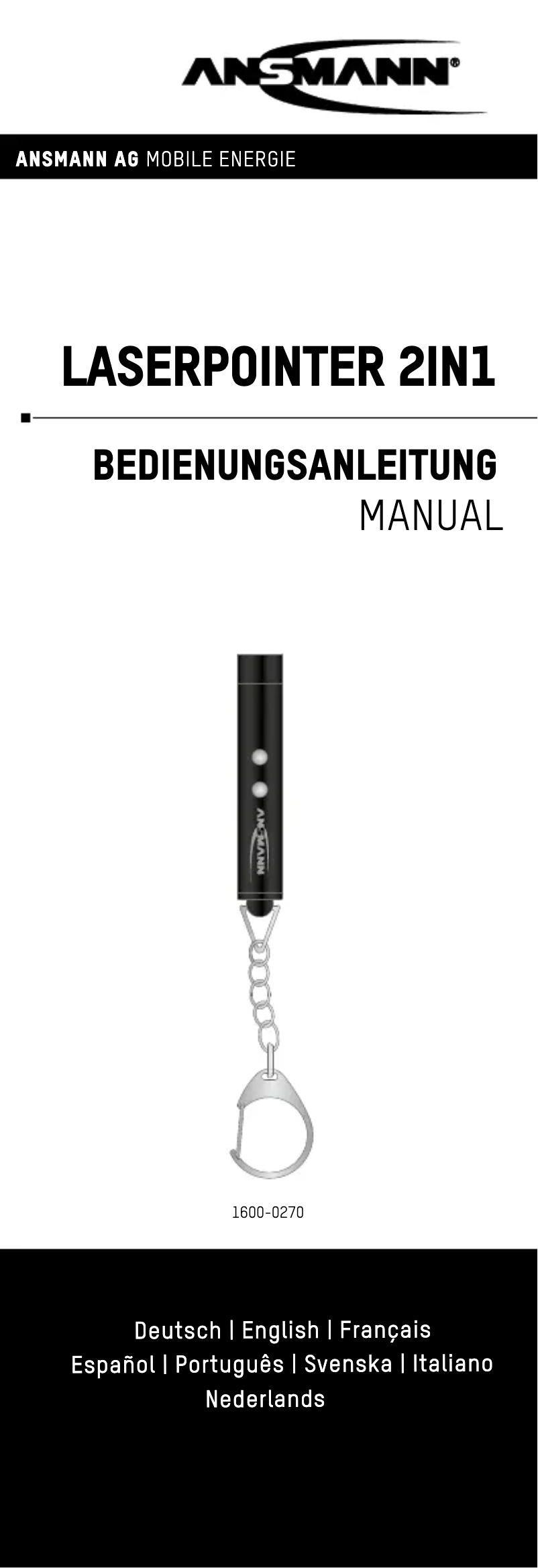 First page image of the manual for Laserpointer 2in1