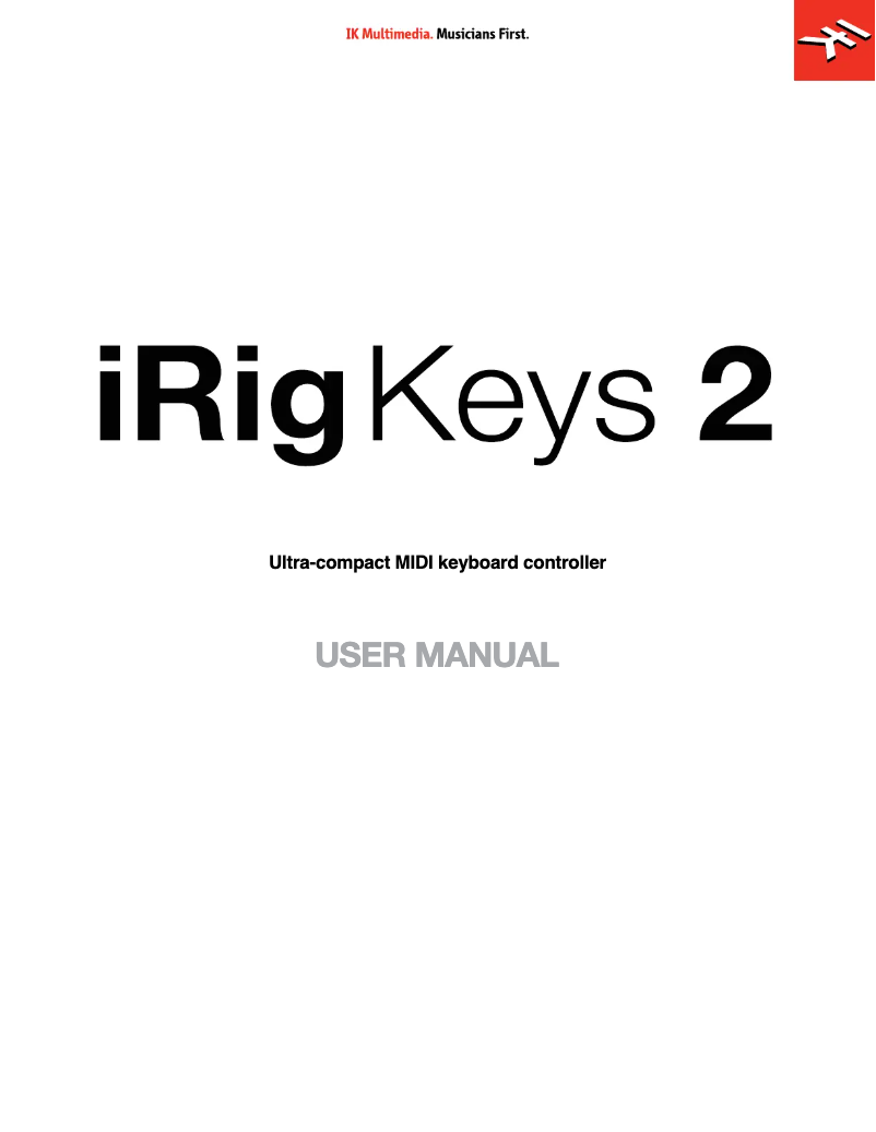Image de la première page du manuel de l'appareil iRig Keys 2