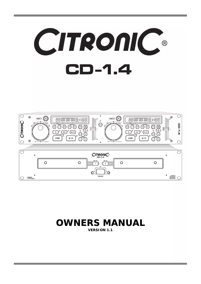 First page image of the manual for CD-1.4
