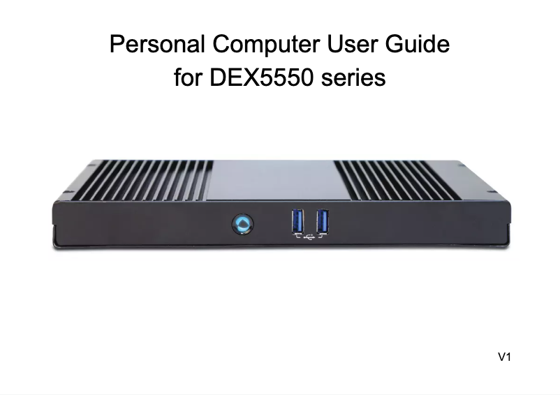 Page n°1 - Manuel utilisateur Aopen Digital Engine DEX5550