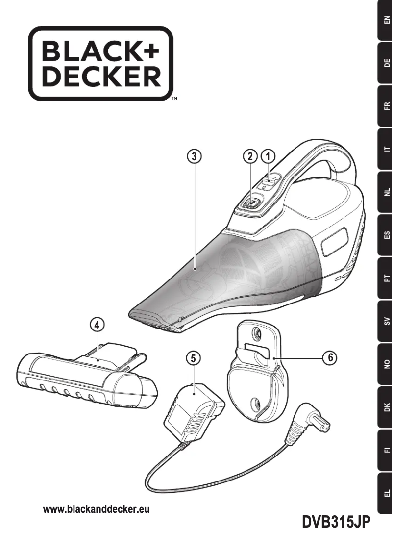 Page 1 de la notice Manuel utilisateur Black & Decker Dustbuster DVB315JP