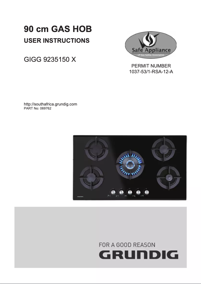 Page 1 de la notice Manuel utilisateur Grundig GIGG 9235150 X