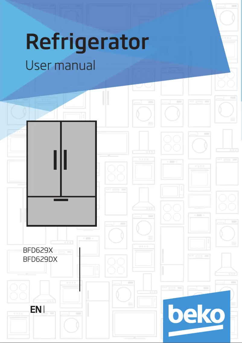Page 1 de la notice Manuel utilisateur Beko BFD629DX