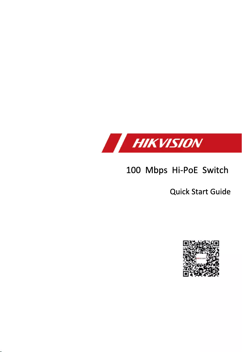 Page 1 de la notice Guide de démarrage rapide Hikvision DS-3E1310HP-EI
