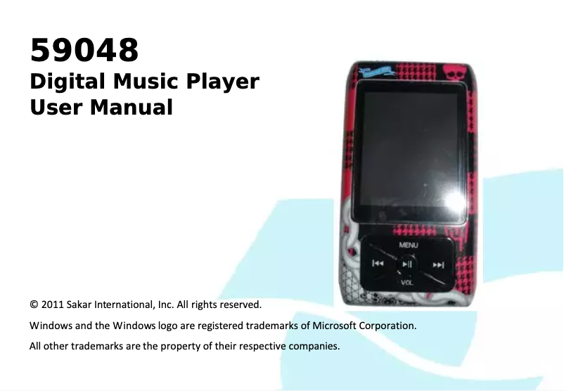 Page n°1 - Manuel utilisateur Sakar 59048