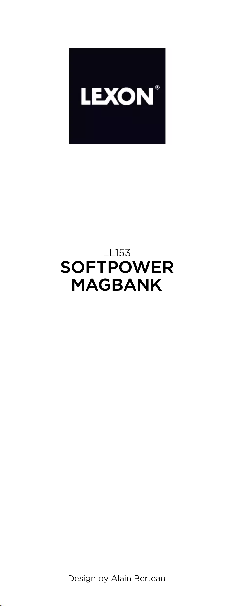 Page n°1 - Manuel utilisateur Lexon Softpower Magbank
