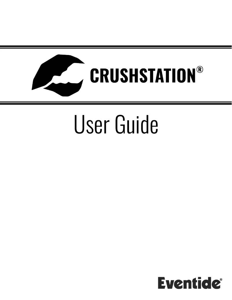 Image de la première page du manuel de l'appareil CrushStation