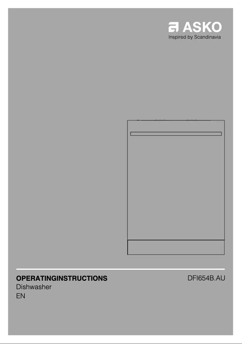 Page n°1 - Manuel utilisateur Asko DFI654B.AU