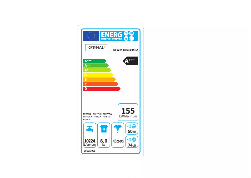 Page n°1 - Label énergétique Kernau KFWM 8563144 IA