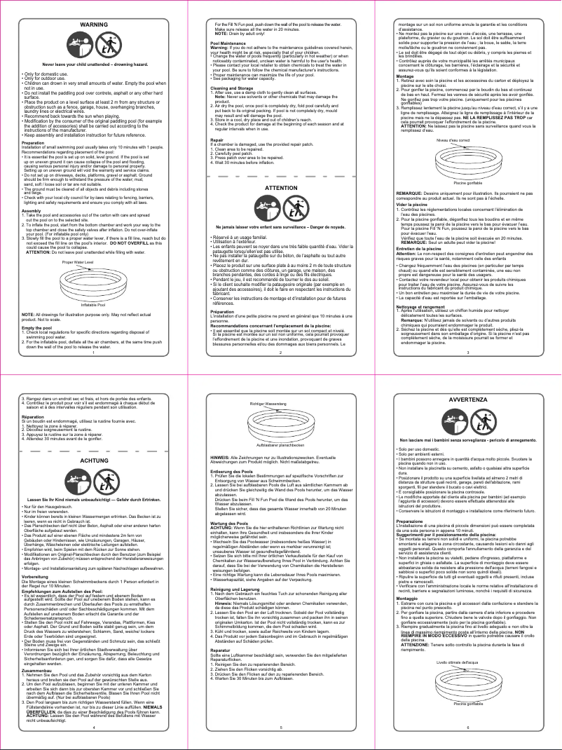 Page 1 de la notice Manuel utilisateur Bestway 51128