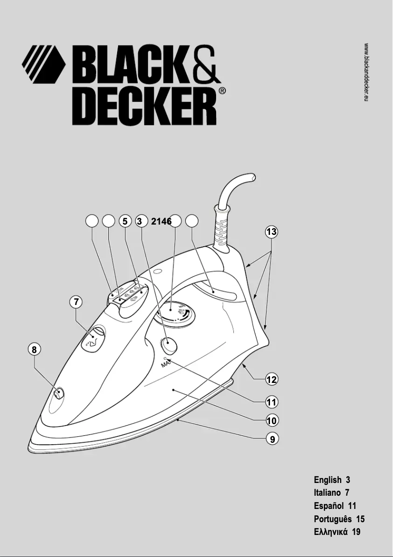 Page 1 de la notice Manuel utilisateur Black & Decker X810