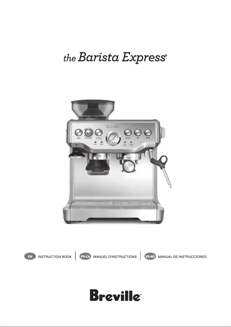 Page 1 de la notice Manuel utilisateur Breville the Barista Express BES870