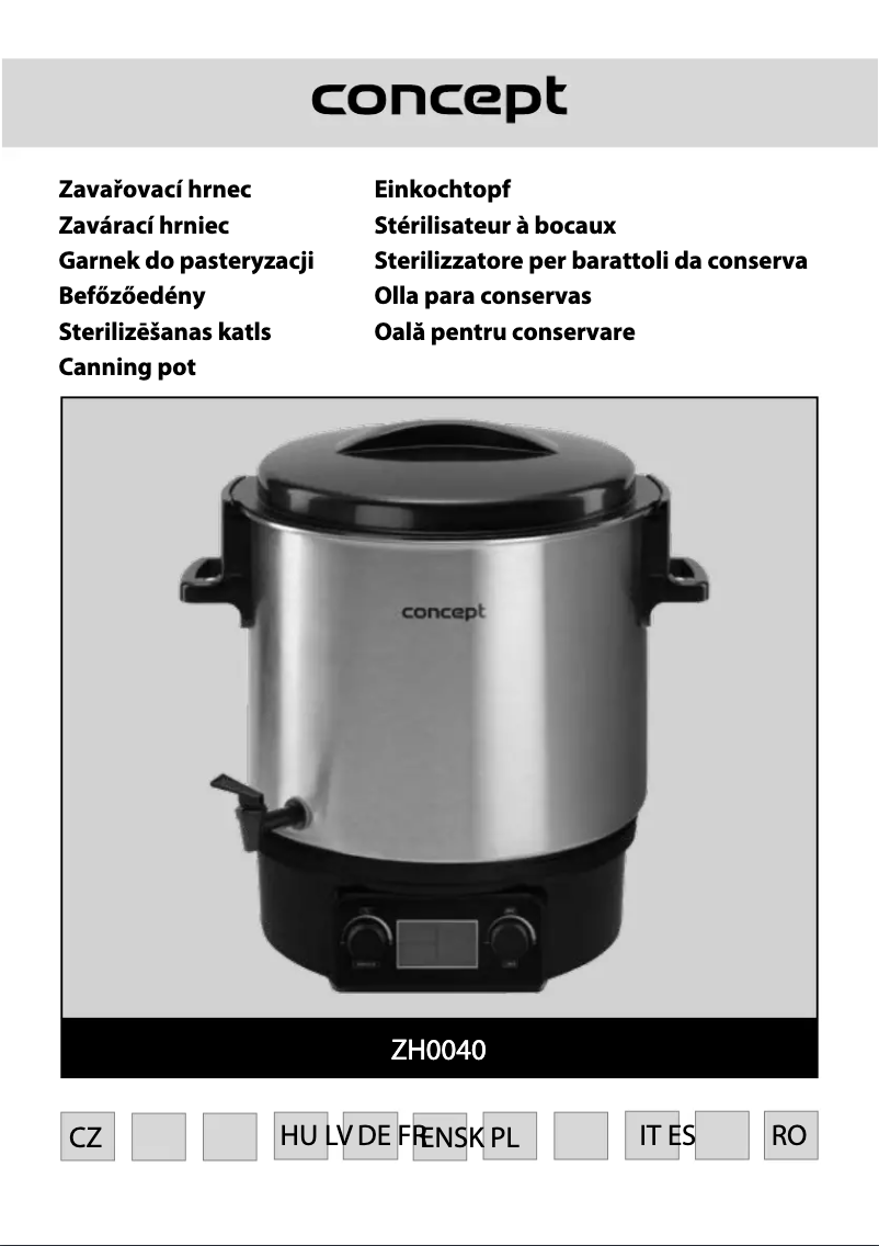 Image de la première page du manuel de l'appareil ZH0040