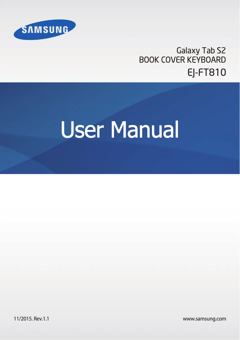 Page n°1 - Manuel utilisateur Samsung EJ-FT810UWE