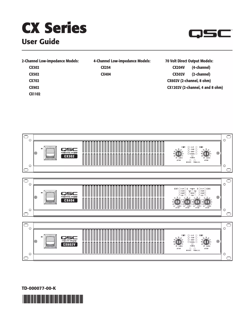 Image de la première page du manuel de l'appareil CX302V