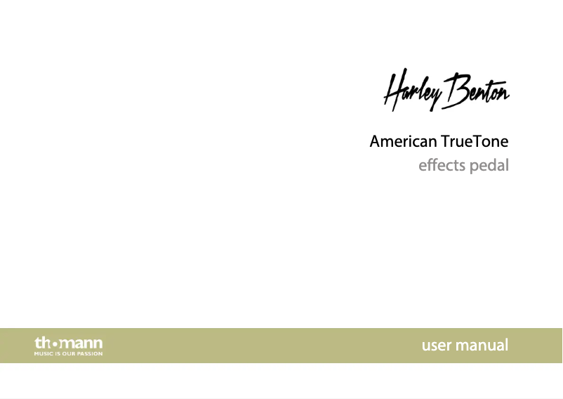 Page 1 de la notice Manuel utilisateur Harley Benton American TrueTone