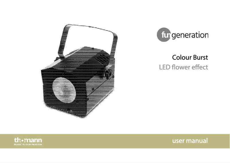 Page 1 de la notice Manuel utilisateur Fun Generation Colour Burst