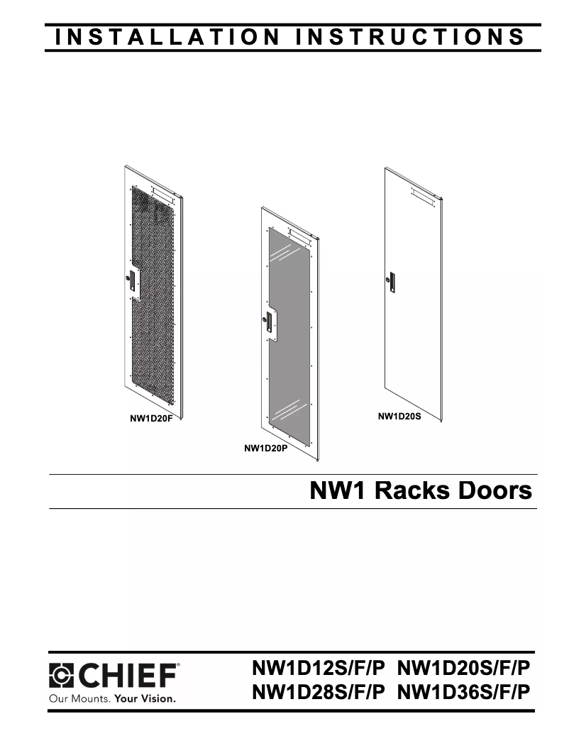 Page 1 de la notice Manuel utilisateur Chief NW1D20S
