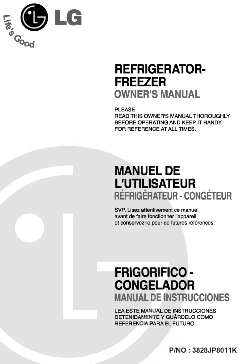 Page n°1 - Manuel utilisateur LG GN-292QC