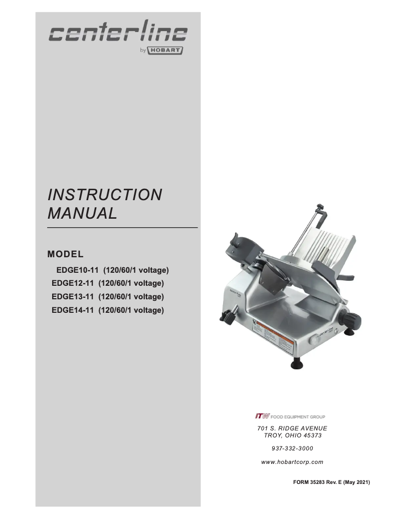 Page n°1 - Manuel utilisateur Centerline EDGE10