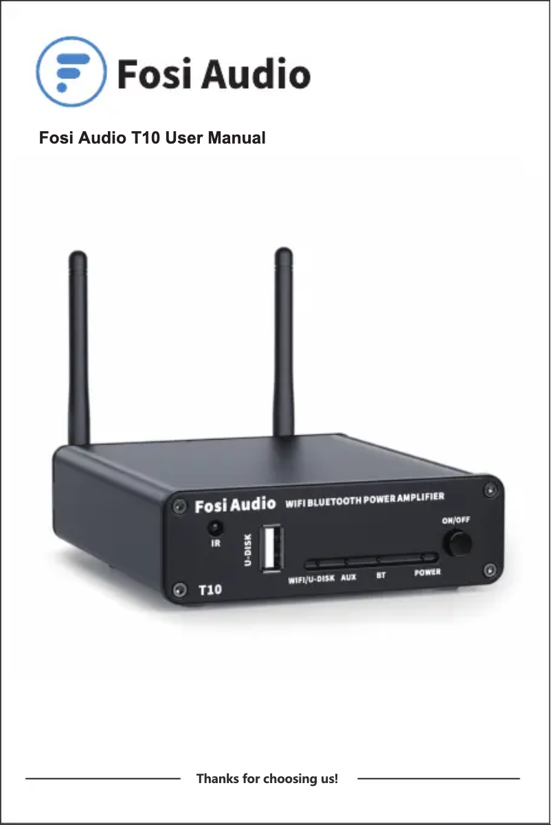 Página 1 del manual Manual de usuario Fosi Audio T10