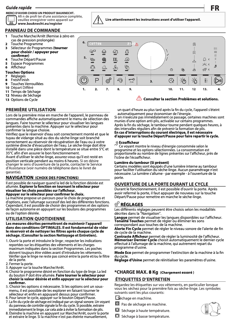 Image de la première page du manuel de l'appareil T U 83WS EU