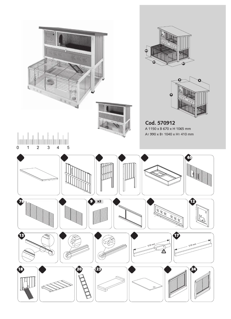 Page 1 de la notice Manuel utilisateur Ferplast Ranch 120 Max