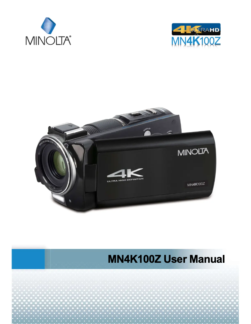 Page n°1 - Manuel utilisateur Minolta MN4K100Z