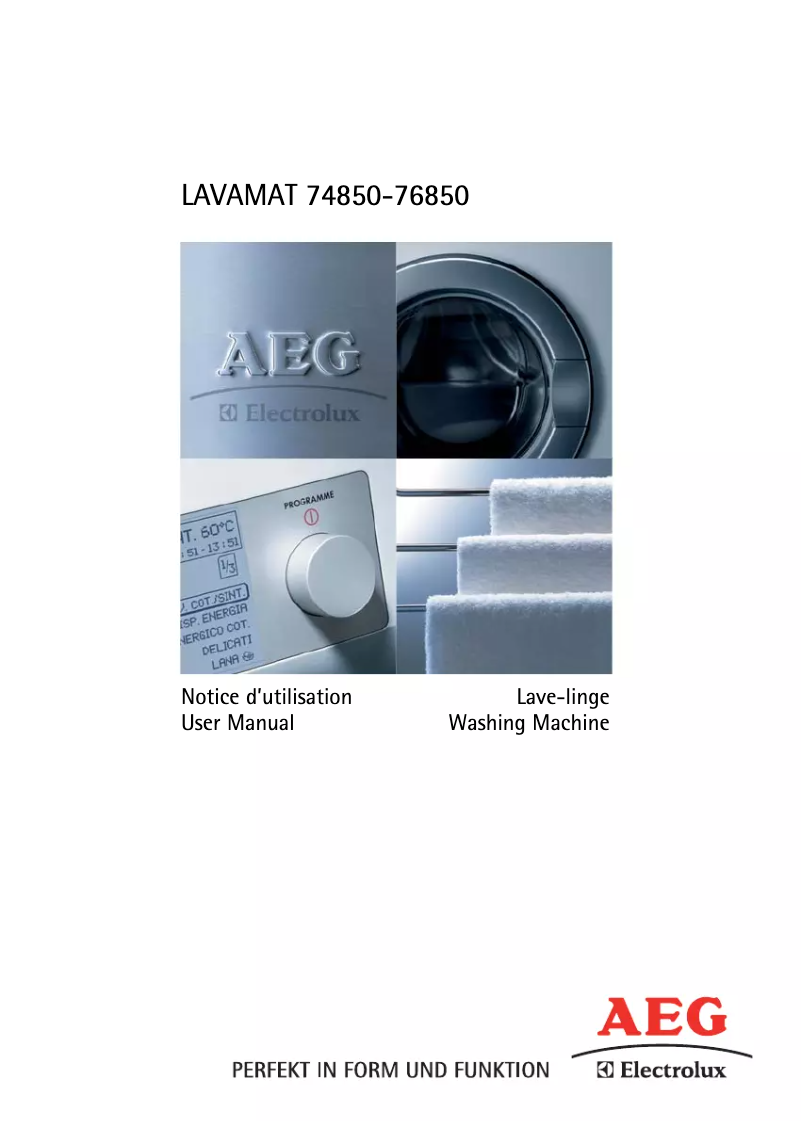 Page n°1 - Manuel utilisateur AEG L 76850