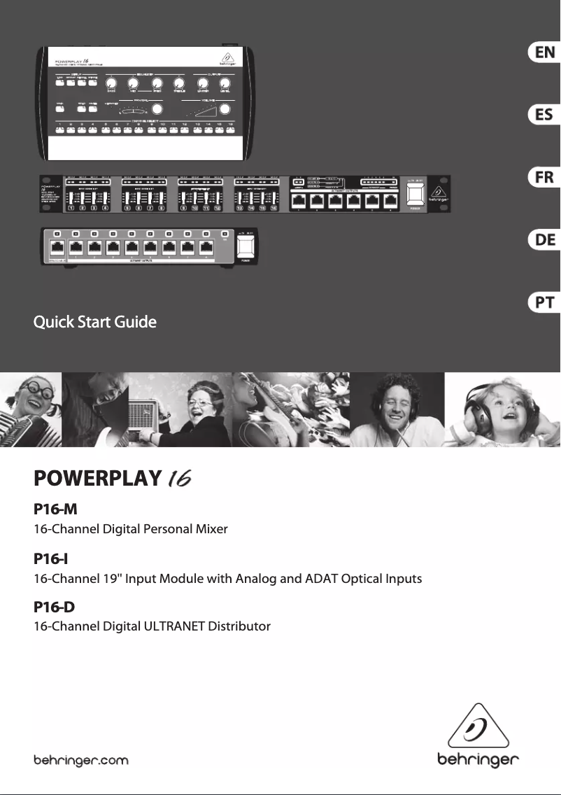 Page 1 of the manual User Manual Behringer Powerplay P16-M