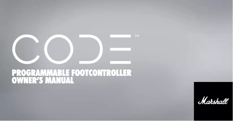 First page image of the manual for CODE 25C