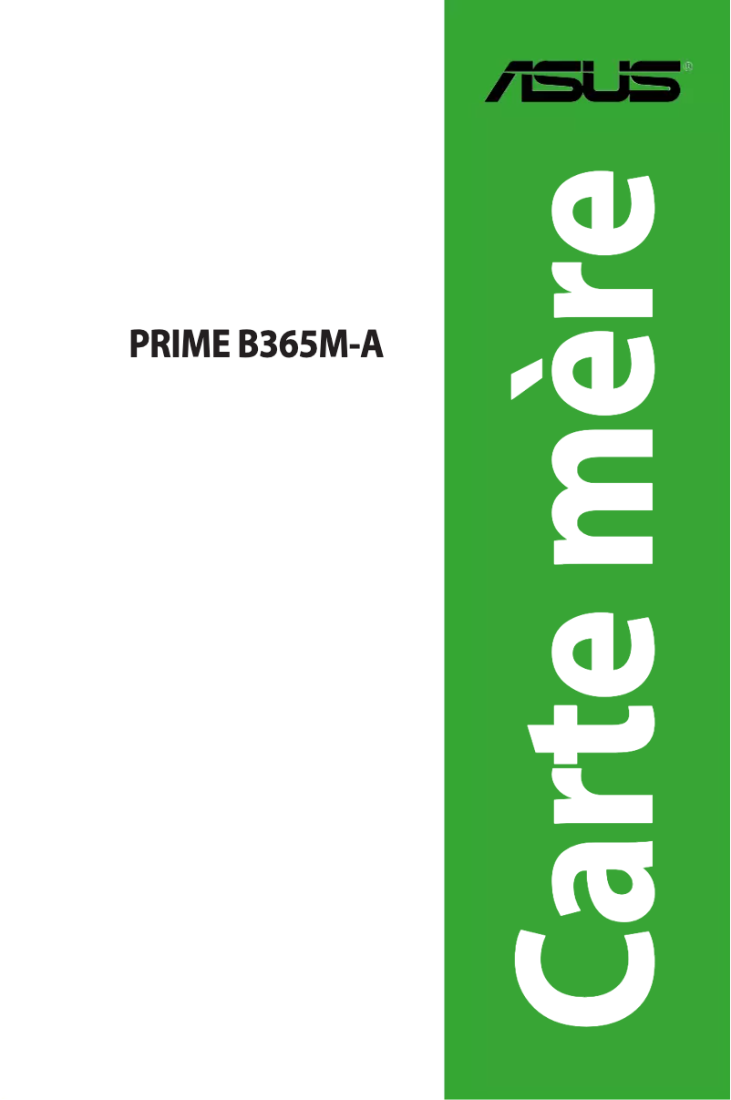 Page 1 de la notice Manuel utilisateur Asus Prime B365M-A