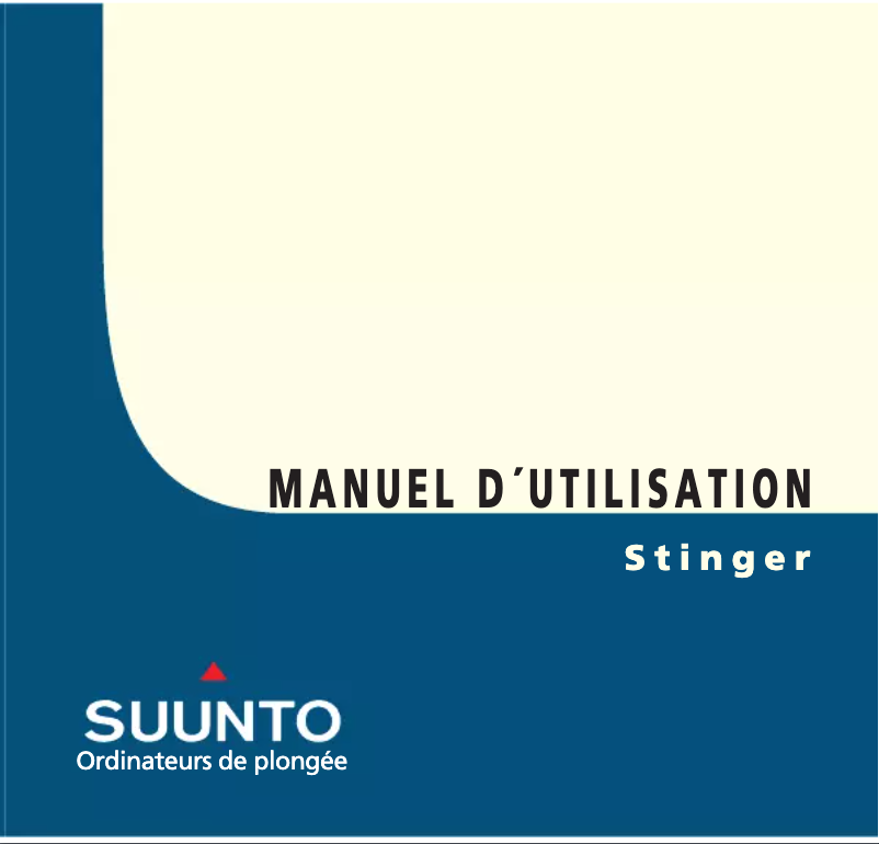 Image de la première page du manuel de l'appareil Stinger