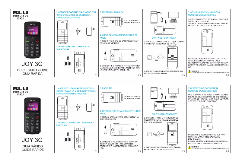 Image de la première page du manuel de l'appareil Joy 3G
