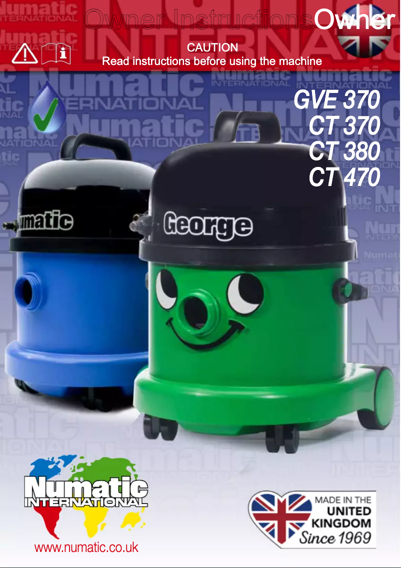 Page 1 de la notice Manuel utilisateur Numatic George GVE370-2
