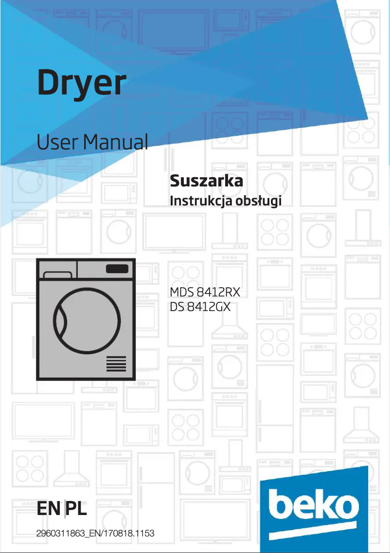 Page 1 de la notice Manuel utilisateur Beko DS8412GX