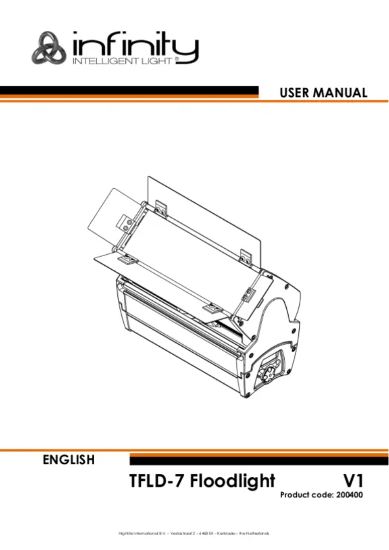 Page 1 de la notice Manuel utilisateur Infinity TFLD-7 Floodlight