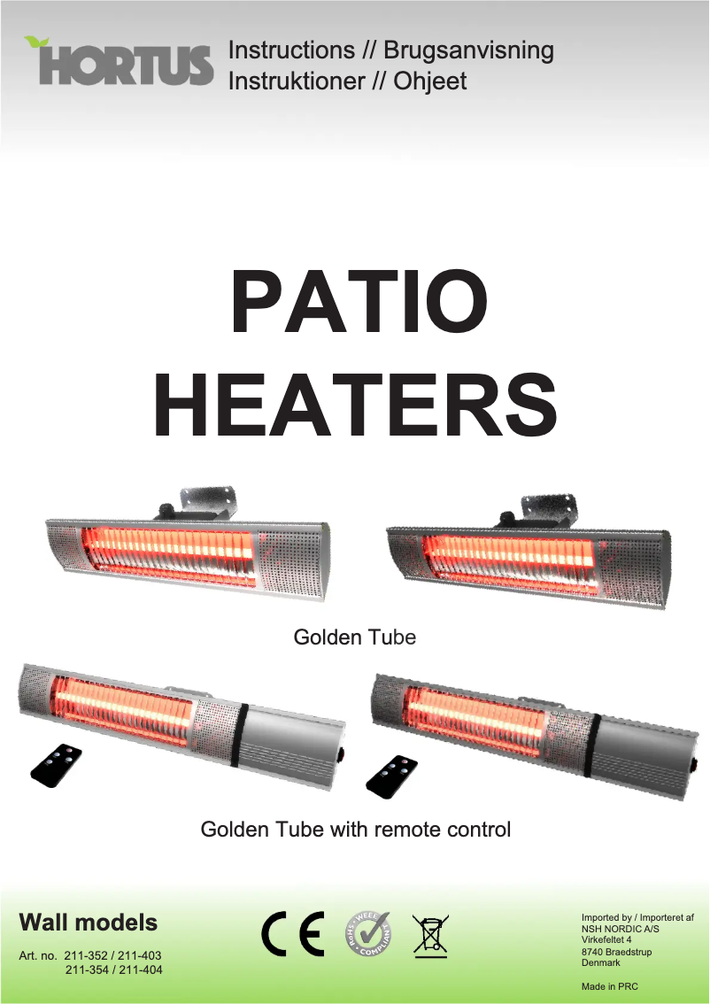 Image de la première page du manuel de l'appareil Golden Tube 211-404