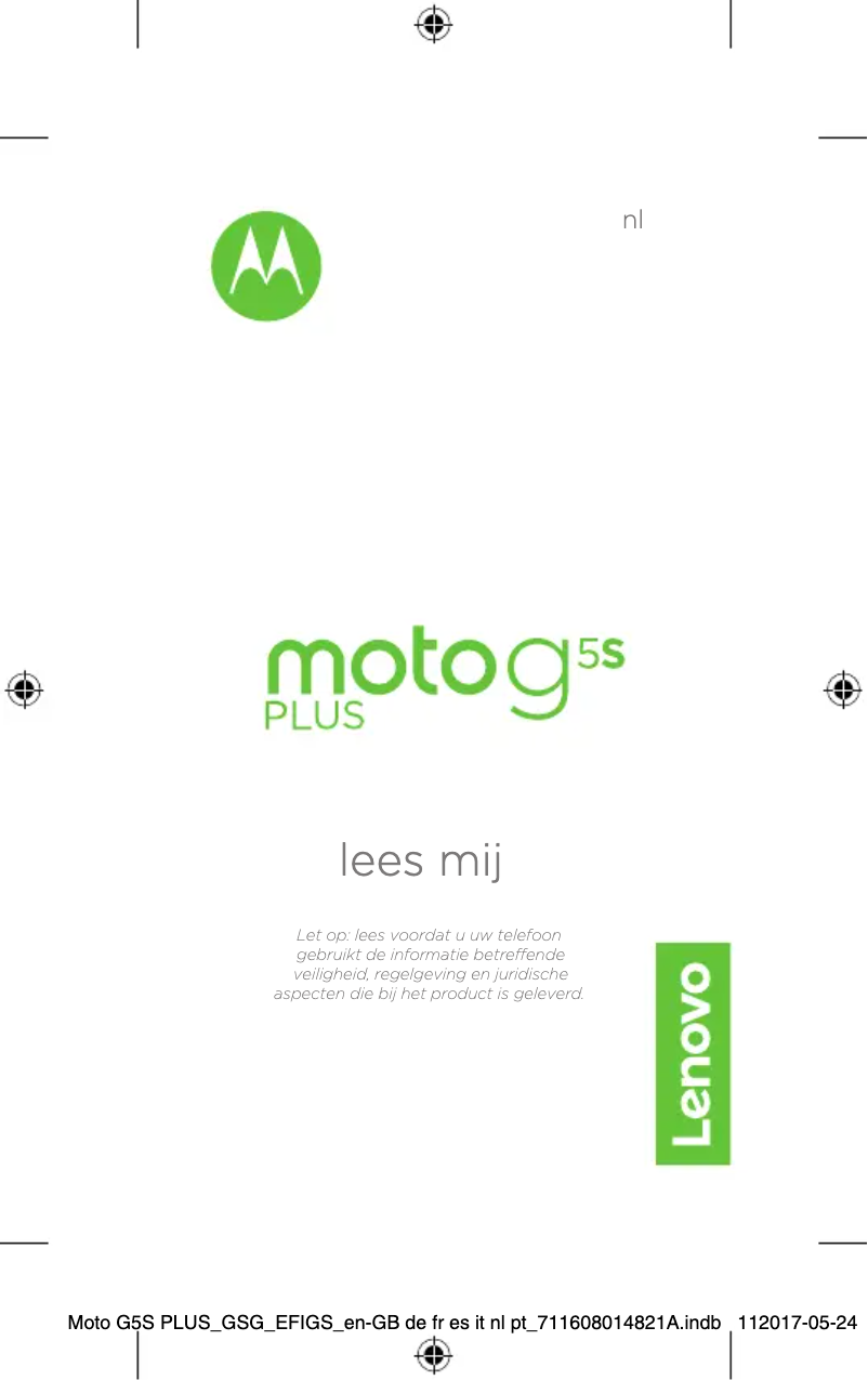 Page 1 de la notice Manuel utilisateur Motorola Moto G5S Plus
