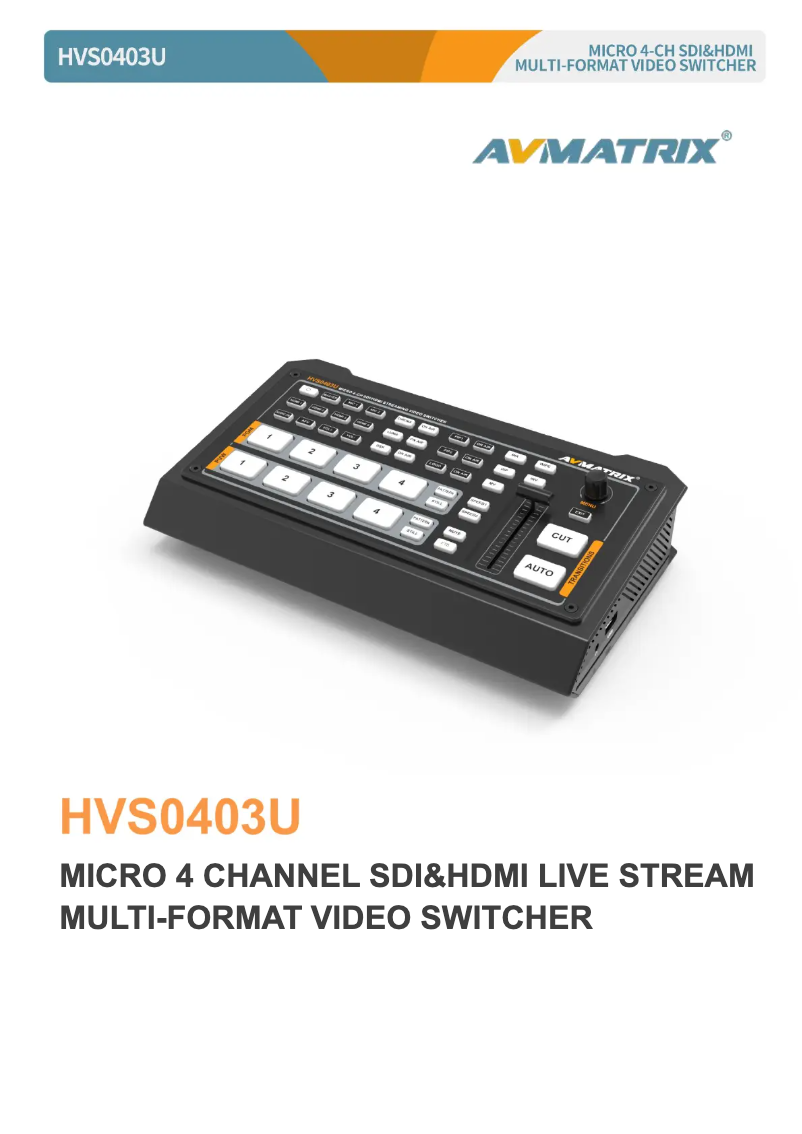 Page 1 de la notice Manuel utilisateur AVMATRIX PVS0403U