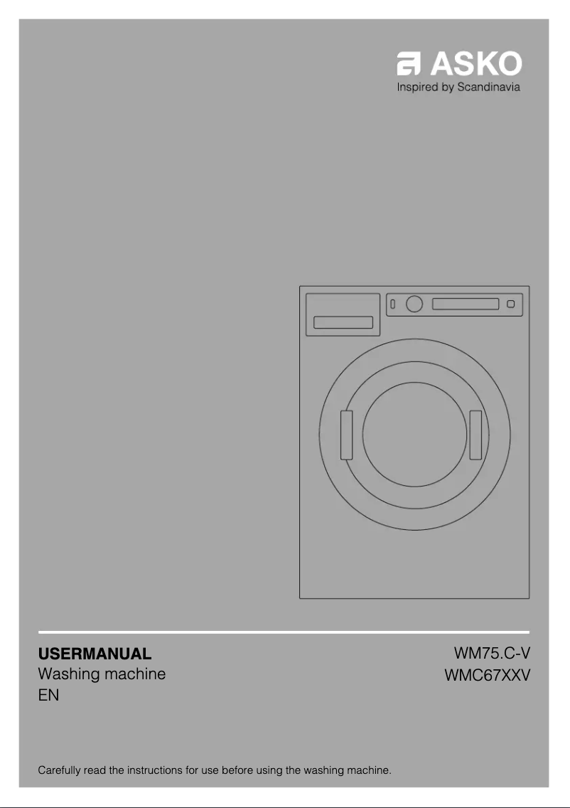 Page 1 de la notice Manuel utilisateur Asko WMC6742V.T