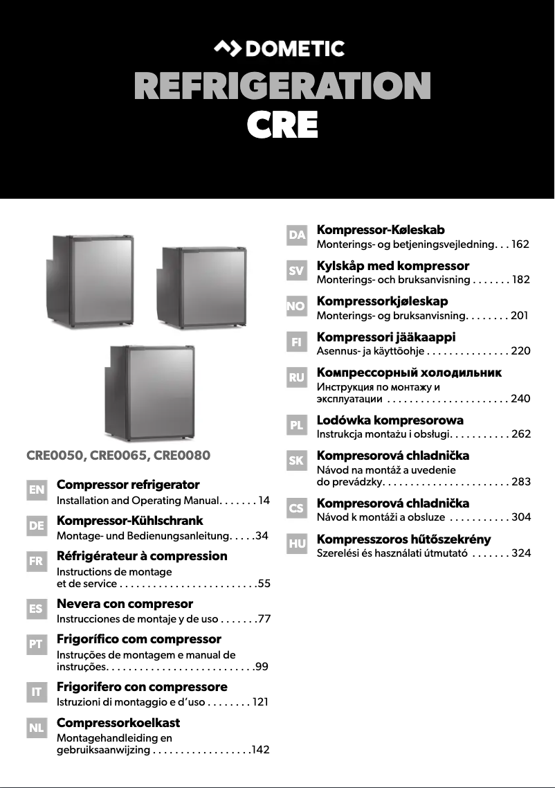 Image de la première page du manuel de l'appareil CRE 65E