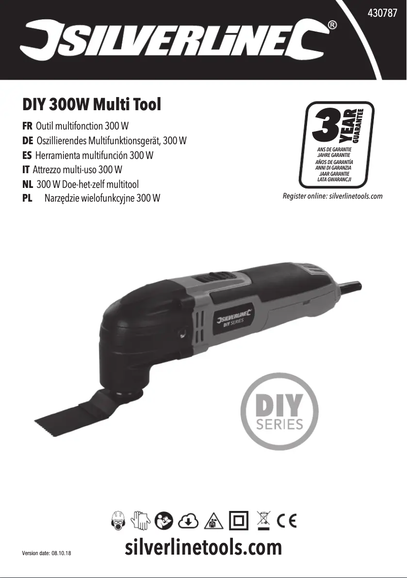 Page 1 de la notice Manuel utilisateur Silverline 430787